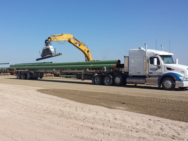 Stupp Pipe Unloading